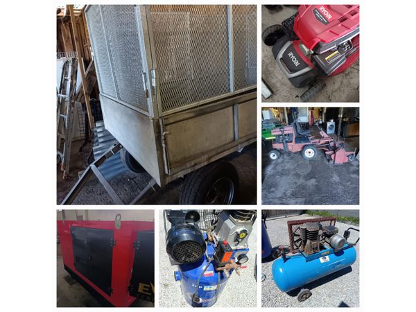 Tools Trailer Generators Welding  Mulcher Machines