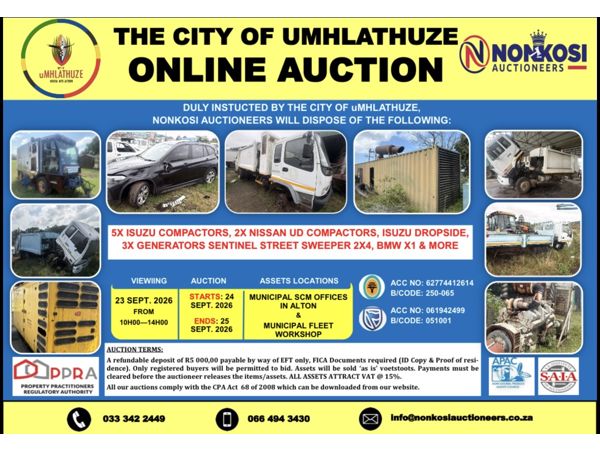 THE CITY OF UMHLATHUZE ONLINE AUCTION